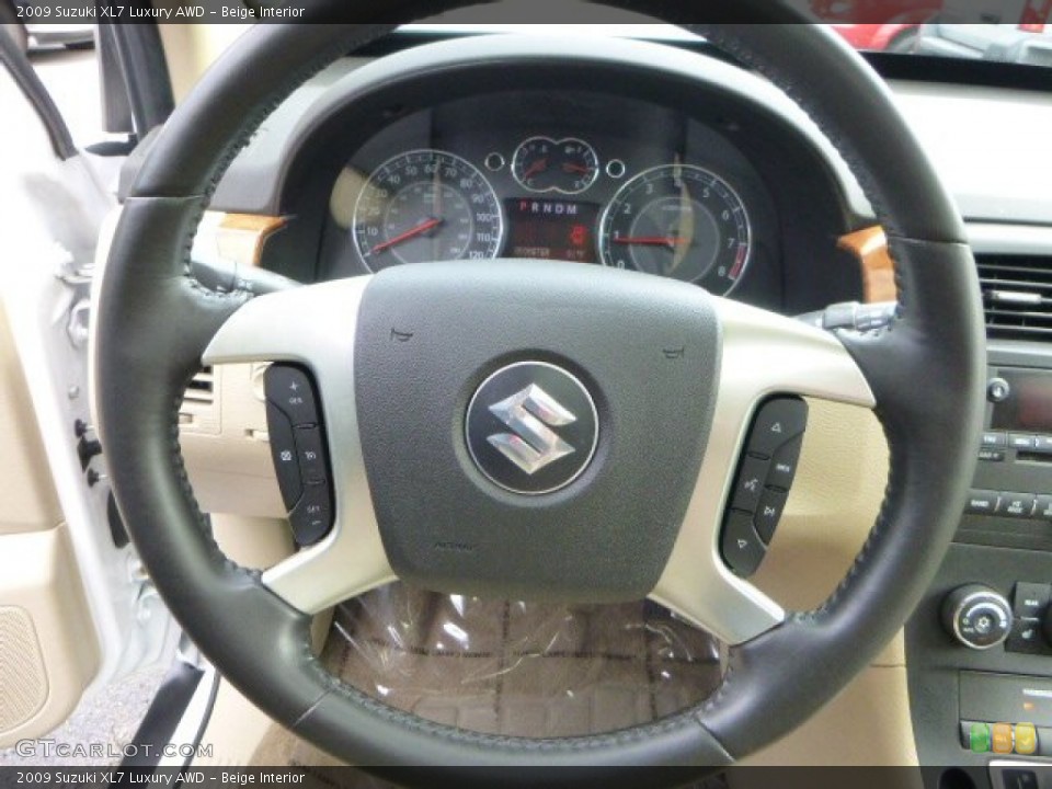 Beige Interior Steering Wheel for the 2009 Suzuki XL7 Luxury AWD #82731265