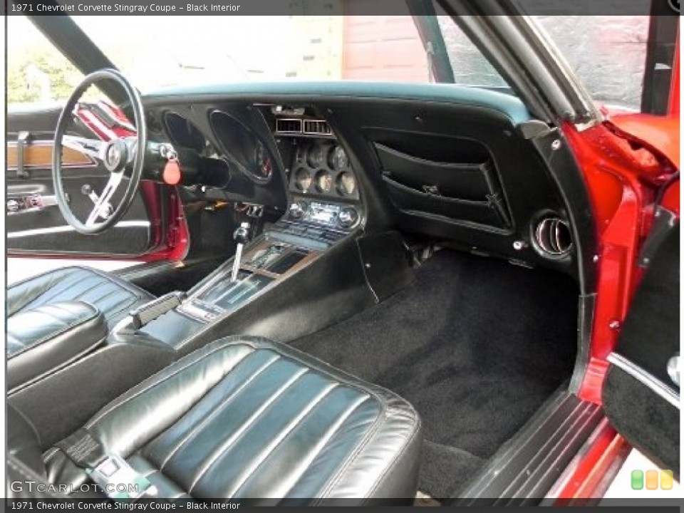 Black Interior Photo for the 1971 Chevrolet Corvette Stingray Coupe #82732626