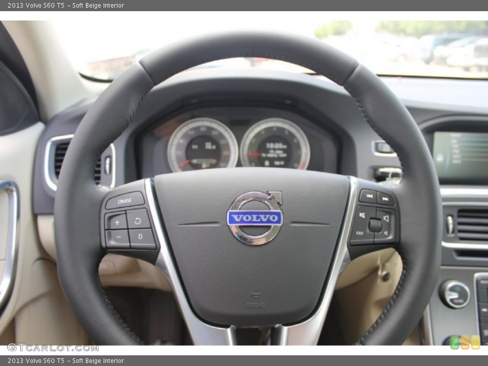 Soft Beige Interior Steering Wheel for the 2013 Volvo S60 T5 #82734072
