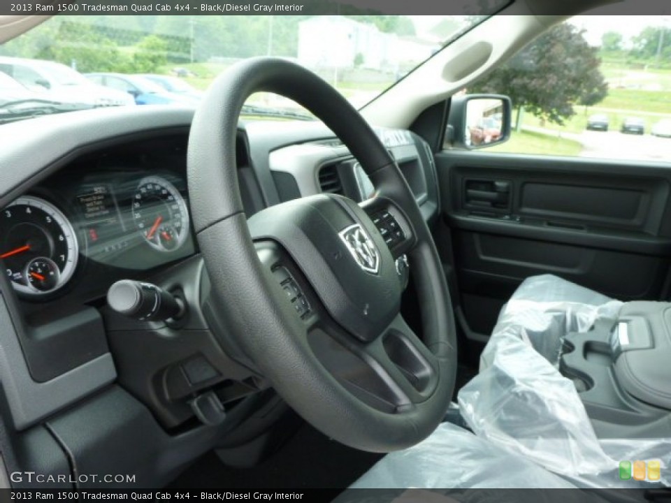 Black/Diesel Gray Interior Steering Wheel for the 2013 Ram 1500 Tradesman Quad Cab 4x4 #82742827