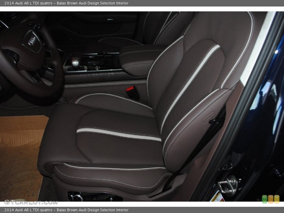 Balao Brown Audi Design Selection Interior Front Seat for the 2014 Audi A8 L TDI quattro #82743432