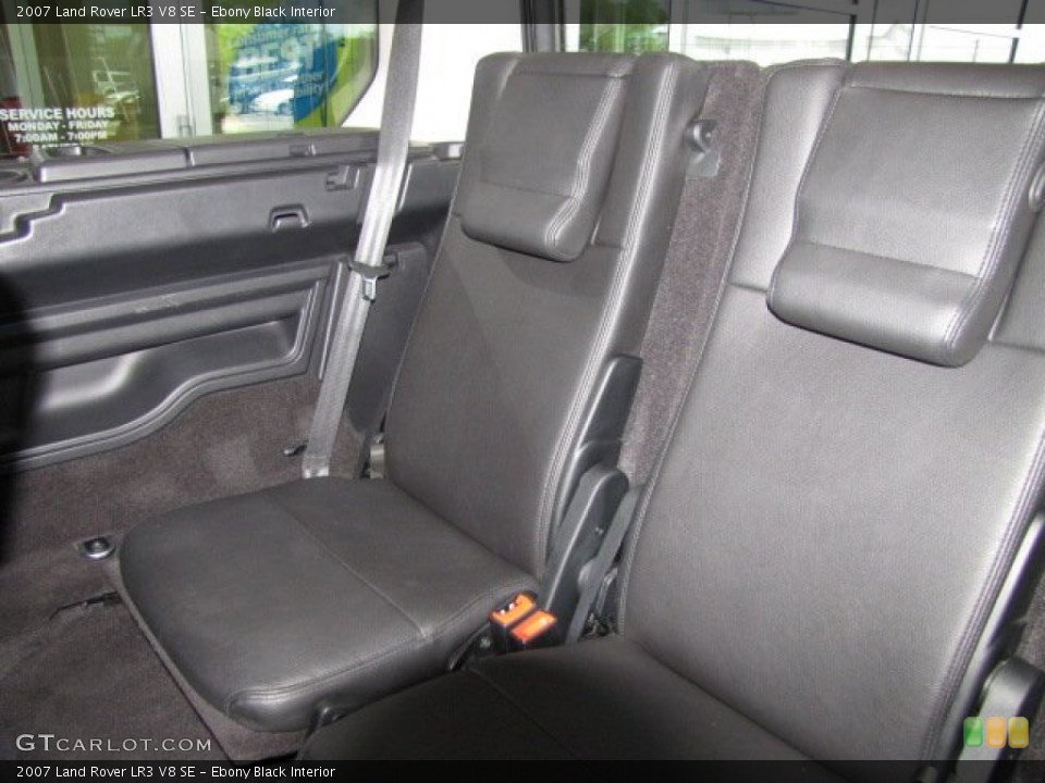 Ebony Black Interior Rear Seat for the 2007 Land Rover LR3 V8 SE #82743829