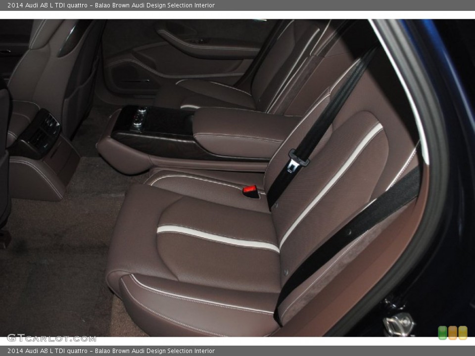 Balao Brown Audi Design Selection Interior Rear Seat for the 2014 Audi A8 L TDI quattro #82743850