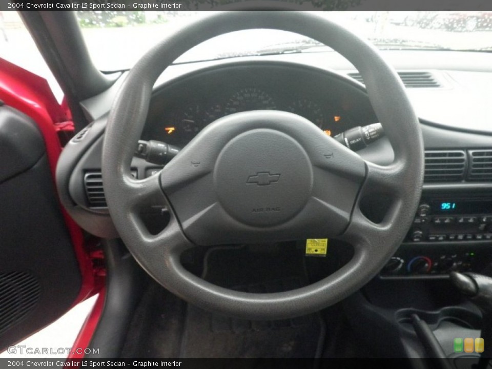 Graphite Interior Steering Wheel for the 2004 Chevrolet Cavalier LS Sport Sedan #82746631