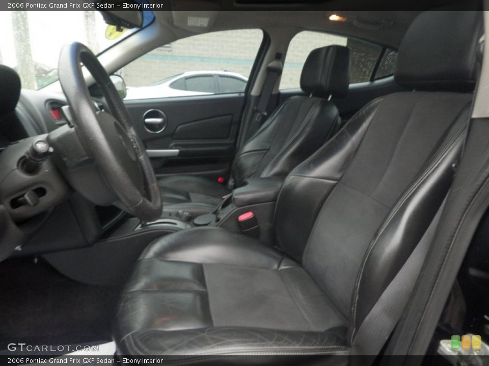 Ebony Interior Front Seat for the 2006 Pontiac Grand Prix GXP Sedan #82746778