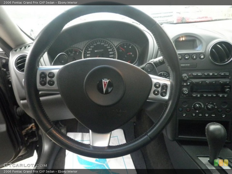 Ebony Interior Steering Wheel for the 2006 Pontiac Grand Prix GXP Sedan #82746826