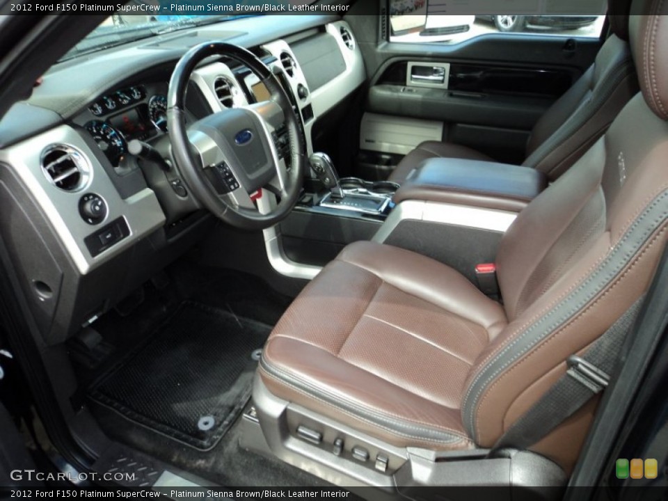Platinum Sienna Brown/Black Leather Interior Photo for the 2012 Ford F150 Platinum SuperCrew #82747804