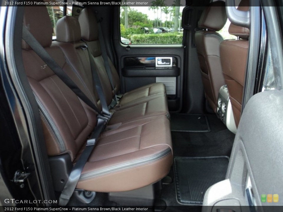 Platinum Sienna Brown/Black Leather Interior Rear Seat for the 2012 Ford F150 Platinum SuperCrew #82747939
