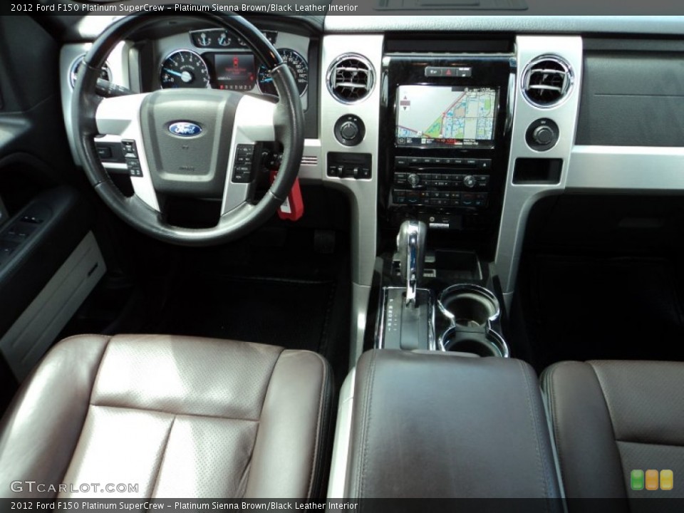 Platinum Sienna Brown/Black Leather Interior Dashboard for the 2012 Ford F150 Platinum SuperCrew #82747993