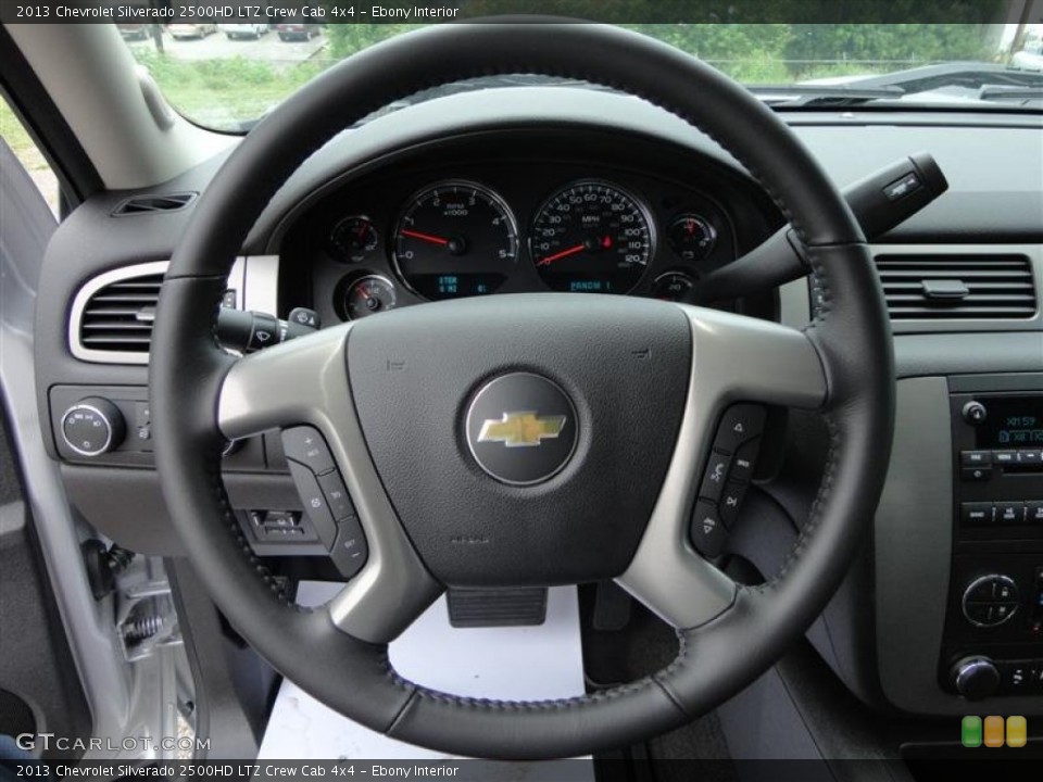Ebony Interior Steering Wheel for the 2013 Chevrolet Silverado 2500HD LTZ Crew Cab 4x4 #82748038