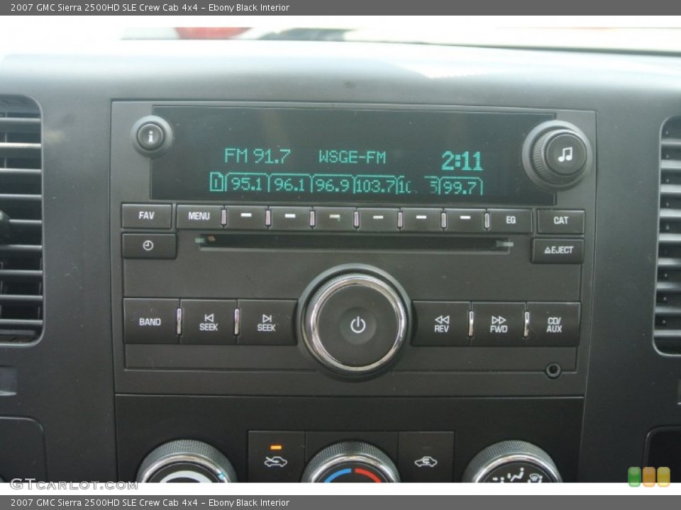 Ebony Black Interior Audio System for the 2007 GMC Sierra 2500HD SLE Crew Cab 4x4 #82749507