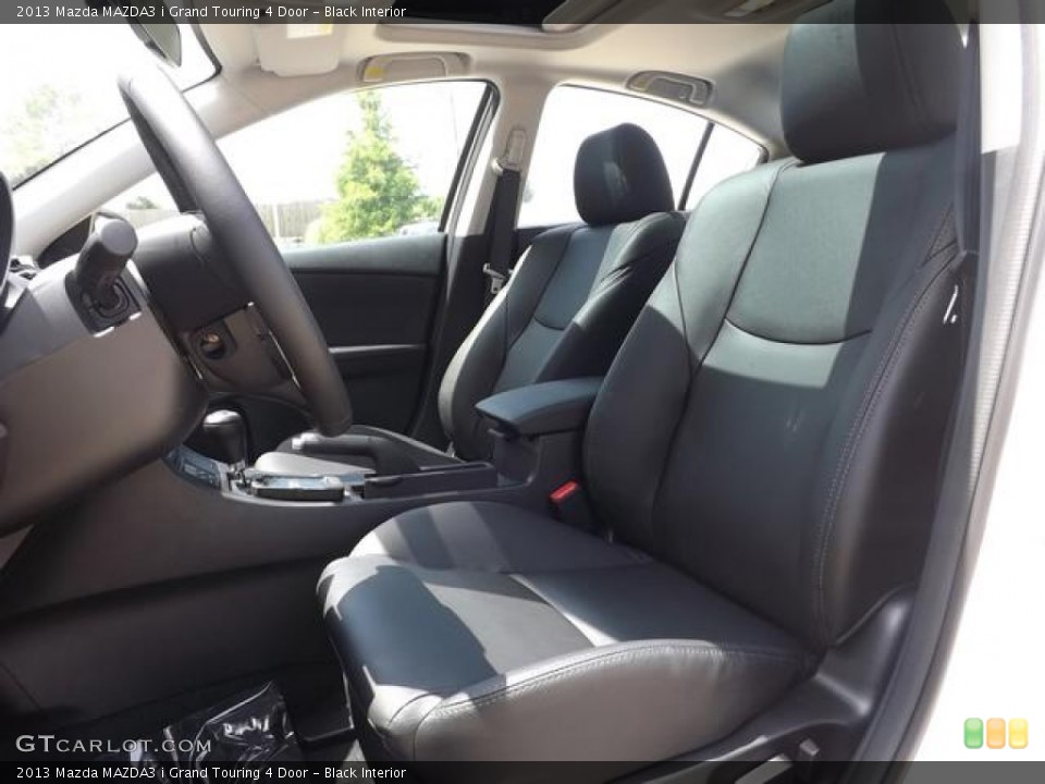 Black Interior Front Seat for the 2013 Mazda MAZDA3 i Grand Touring 4 Door #82753855