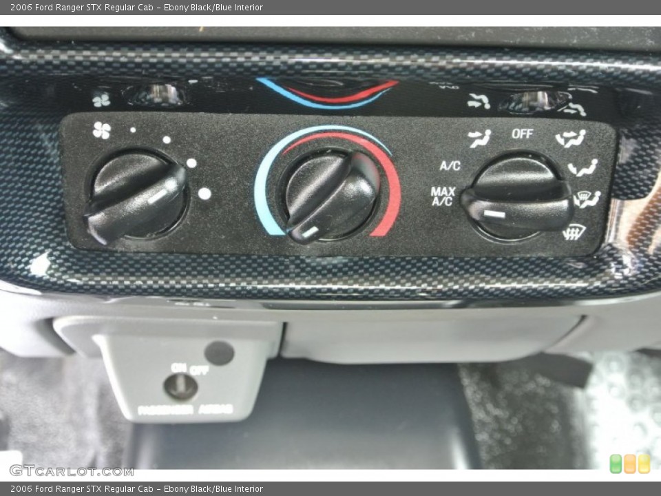 Ebony Black/Blue Interior Controls for the 2006 Ford Ranger STX Regular Cab #82755836