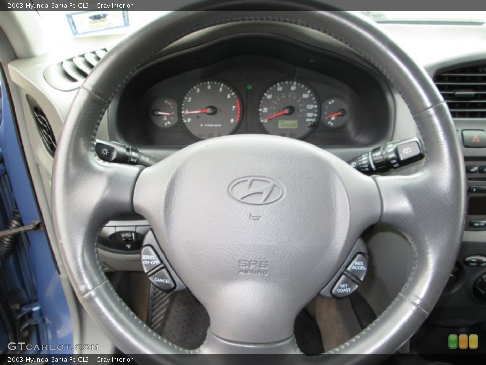 Gray Interior Steering Wheel for the 2003 Hyundai Santa Fe GLS #82756819