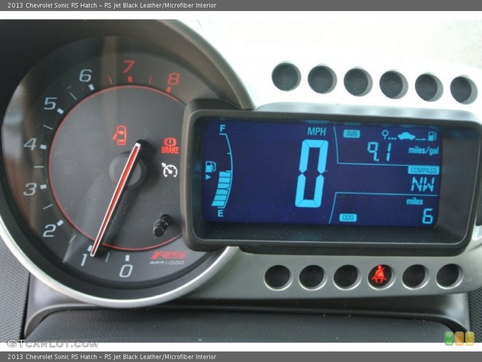 RS Jet Black Leather/Microfiber Interior Gauges for the 2013 Chevrolet Sonic RS Hatch #82758091