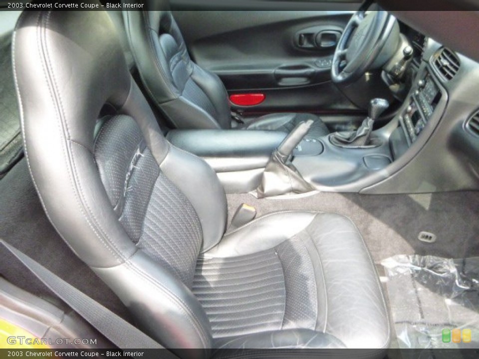 Black Interior Front Seat for the 2003 Chevrolet Corvette Coupe #82758989