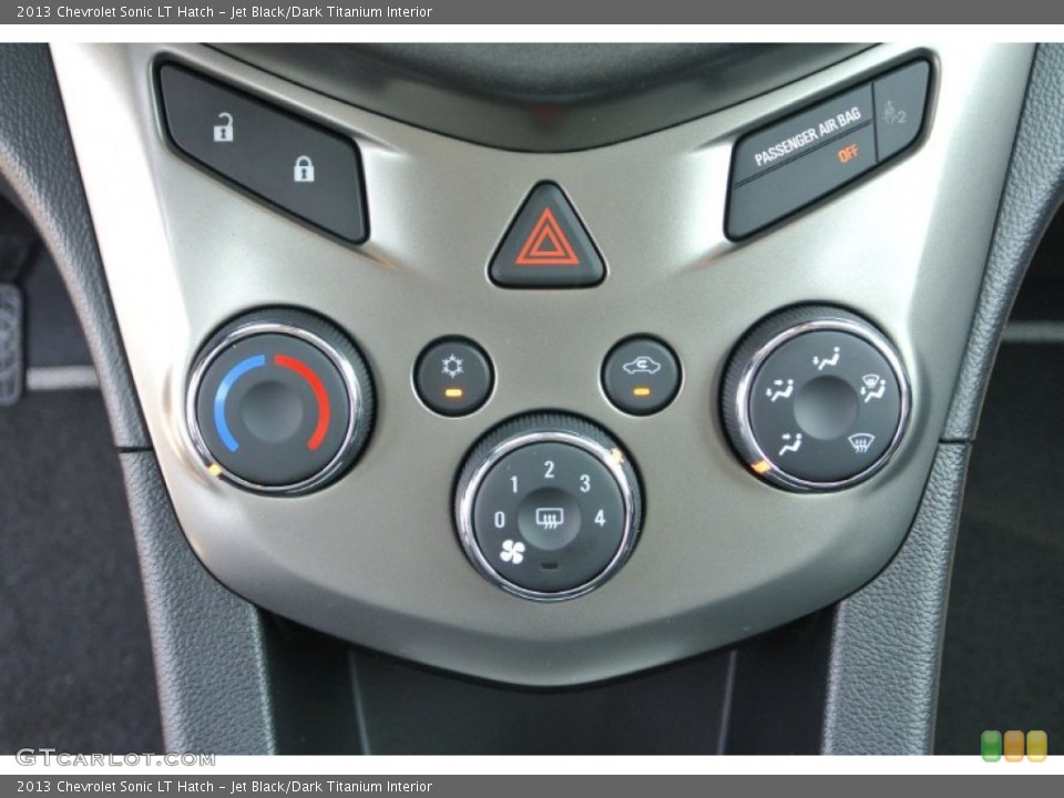 Jet Black/Dark Titanium Interior Controls for the 2013 Chevrolet Sonic LT Hatch #82759137