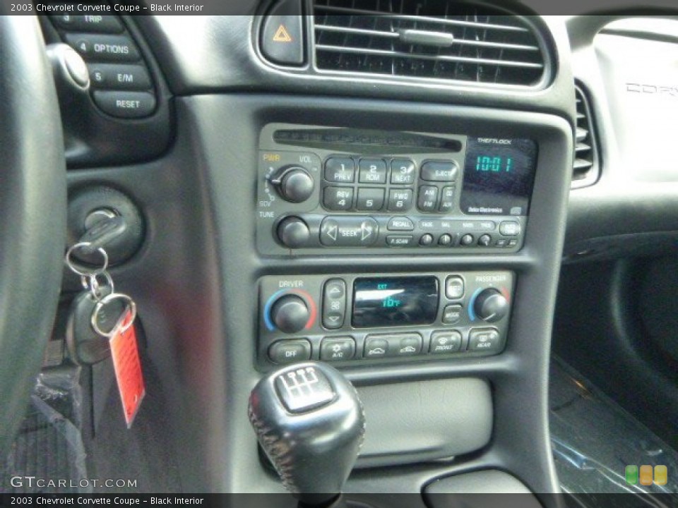 Black Interior Controls for the 2003 Chevrolet Corvette Coupe #82759201