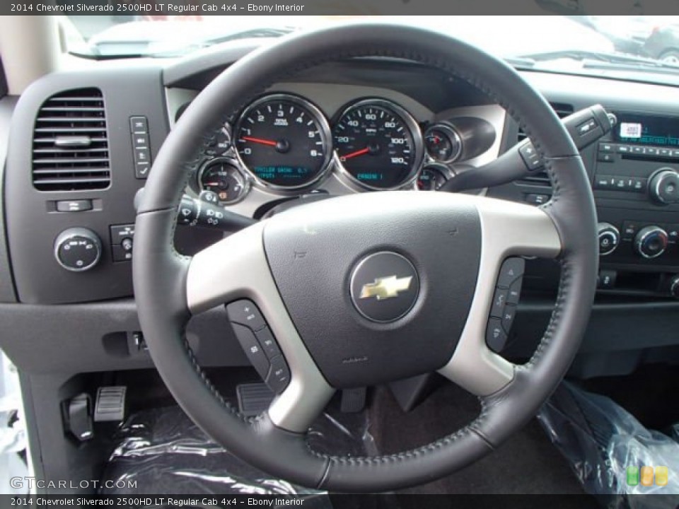 Ebony Interior Steering Wheel for the 2014 Chevrolet Silverado 2500HD LT Regular Cab 4x4 #82760768