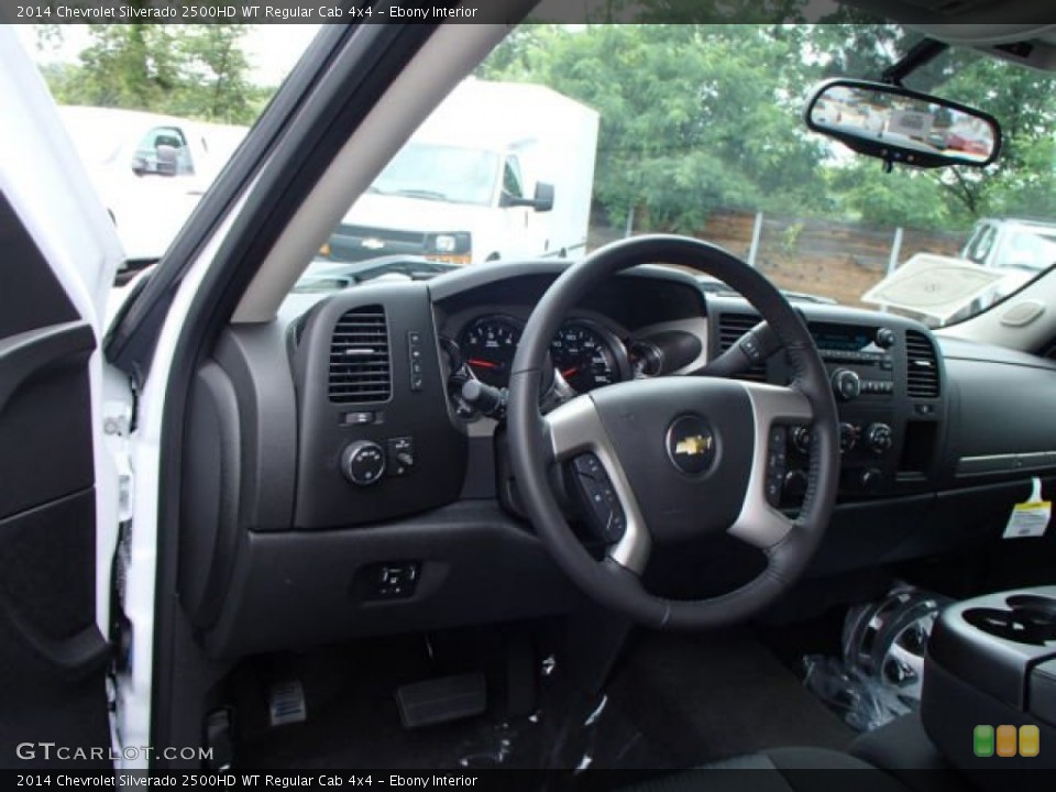 Ebony Interior Dashboard for the 2014 Chevrolet Silverado 2500HD WT Regular Cab 4x4 #82761066