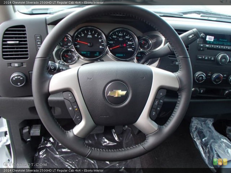 Ebony Interior Steering Wheel for the 2014 Chevrolet Silverado 2500HD LT Regular Cab 4x4 #82761626