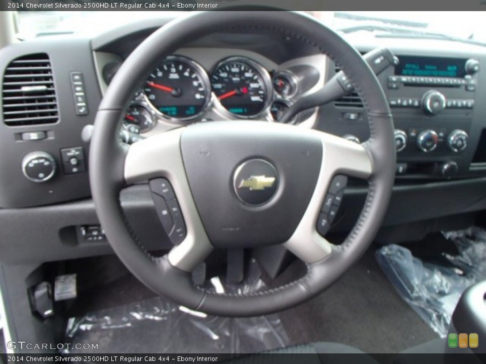 Ebony Interior Steering Wheel for the 2014 Chevrolet Silverado 2500HD LT Regular Cab 4x4 #82762025