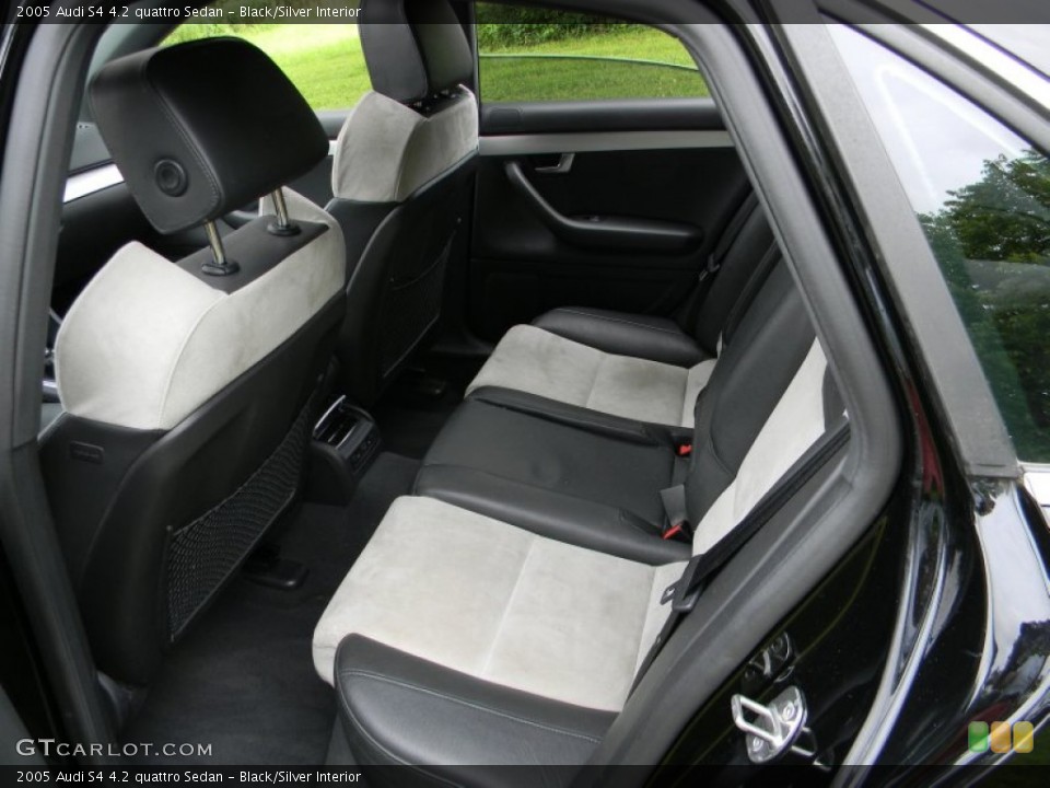 Black/Silver Interior Rear Seat for the 2005 Audi S4 4.2 quattro Sedan #82766712