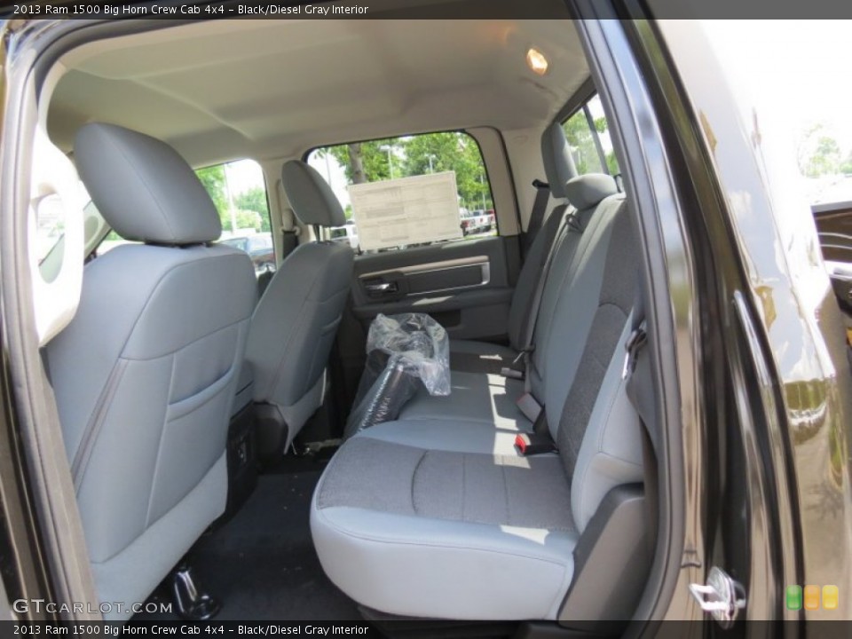 Black/Diesel Gray Interior Rear Seat for the 2013 Ram 1500 Big Horn Crew Cab 4x4 #82766833