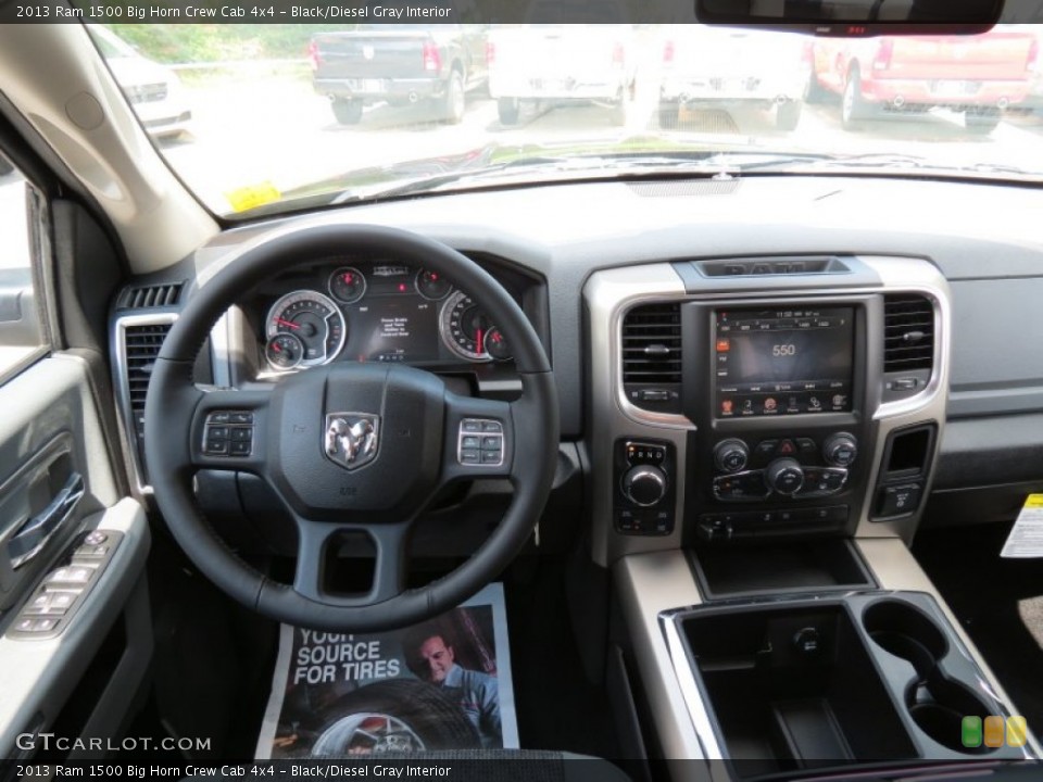 Black/Diesel Gray Interior Dashboard for the 2013 Ram 1500 Big Horn Crew Cab 4x4 #82766853