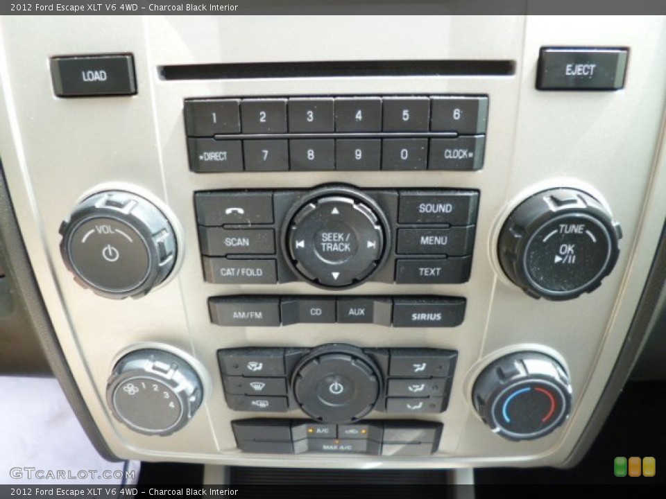 Charcoal Black Interior Controls for the 2012 Ford Escape XLT V6 4WD #82766854