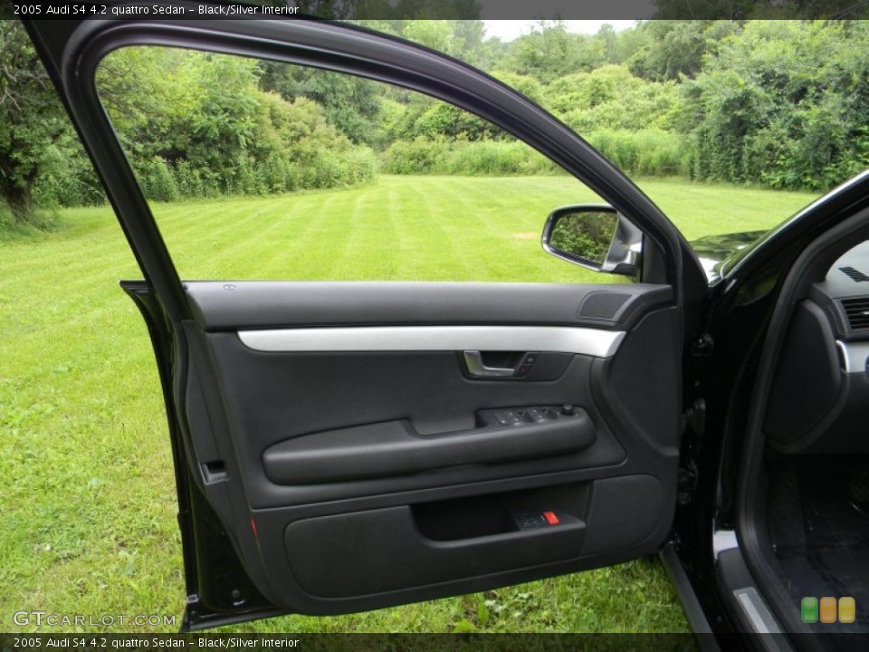 Black/Silver Interior Door Panel for the 2005 Audi S4 4.2 quattro Sedan #82766980