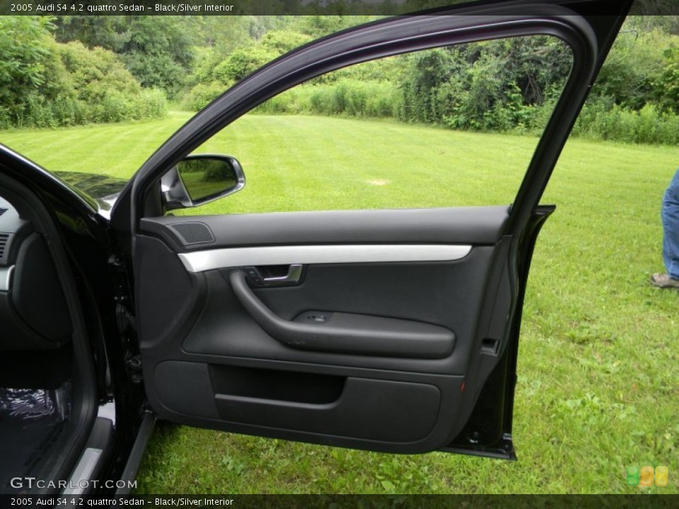 Black/Silver Interior Door Panel for the 2005 Audi S4 4.2 quattro Sedan #82767008