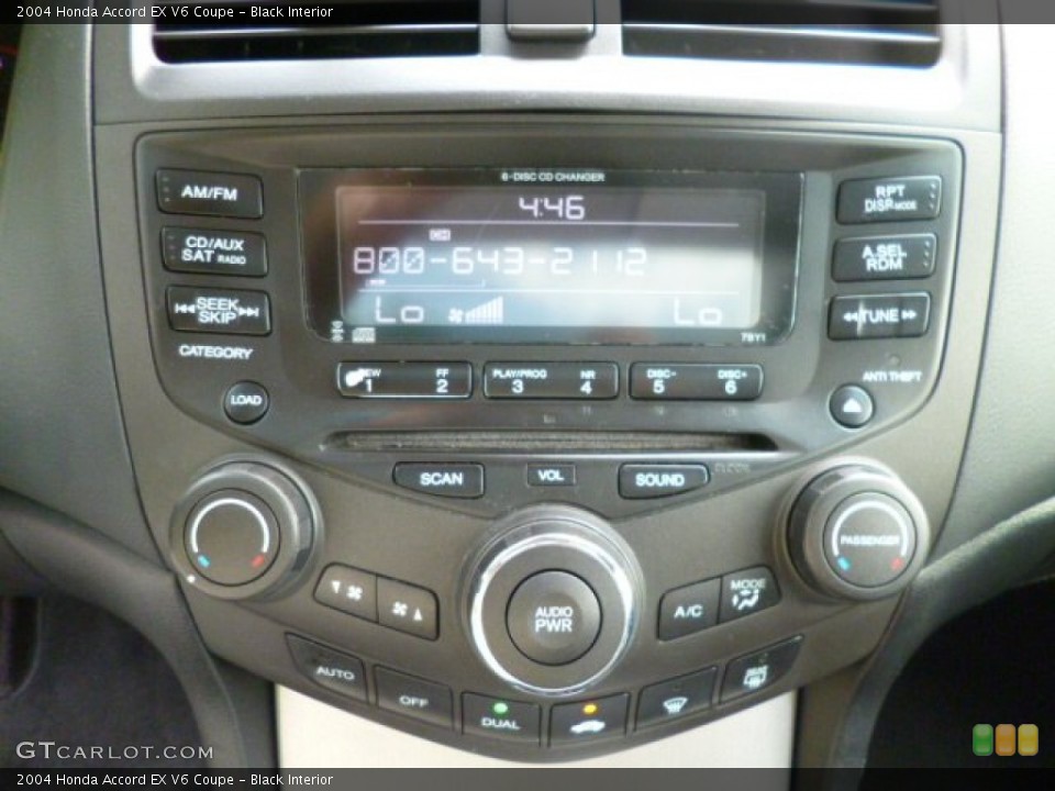 Black Interior Controls for the 2004 Honda Accord EX V6 Coupe #82768791