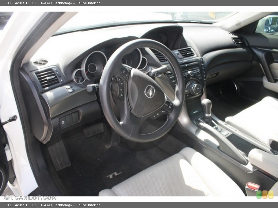 Taupe Interior Prime Interior for the 2012 Acura TL 3.7 SH-AWD Technology #82769909