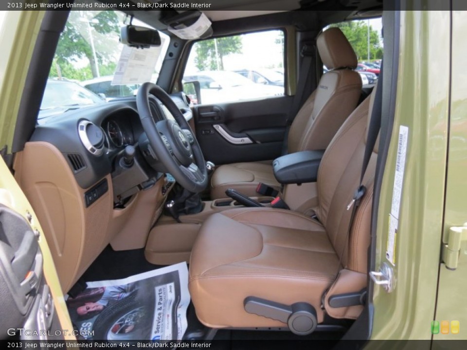 Black/Dark Saddle Interior Photo for the 2013 Jeep Wrangler Unlimited Rubicon 4x4 #82771330