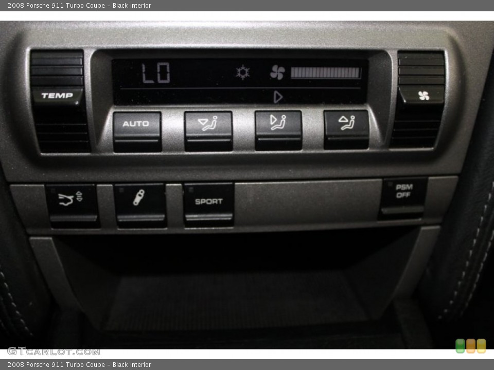 Black Interior Controls for the 2008 Porsche 911 Turbo Coupe #82771977