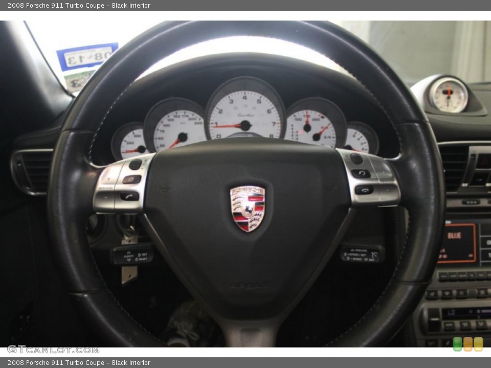 Black Interior Steering Wheel for the 2008 Porsche 911 Turbo Coupe #82772030