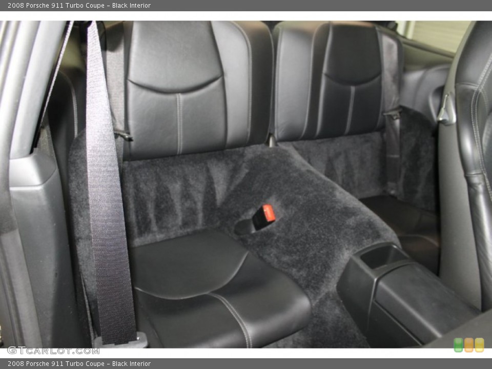 Black Interior Rear Seat for the 2008 Porsche 911 Turbo Coupe #82772187