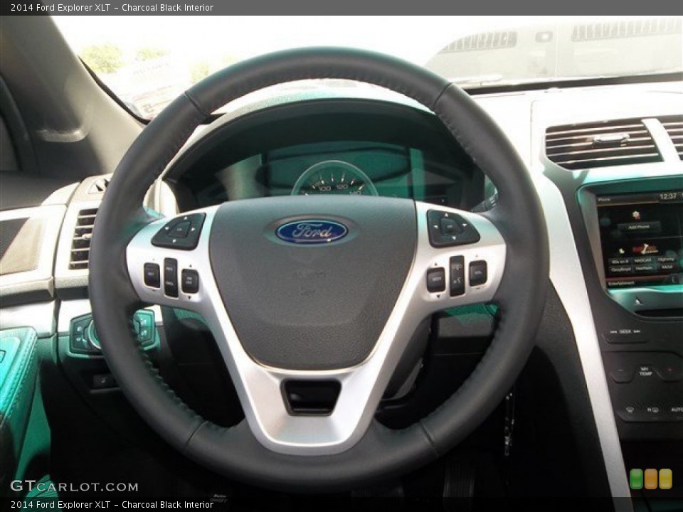 Charcoal Black Interior Steering Wheel for the 2014 Ford Explorer XLT #82772199