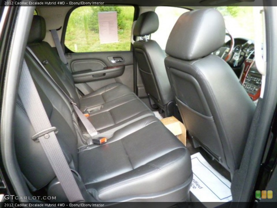 Ebony/Ebony Interior Rear Seat for the 2012 Cadillac Escalade Hybrid 4WD #82772500