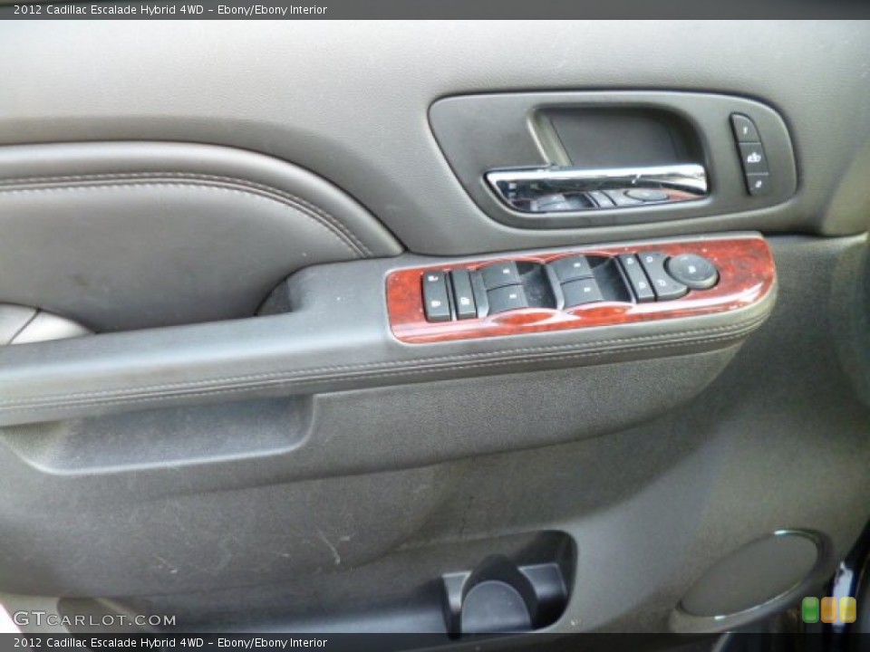 Ebony/Ebony Interior Door Panel for the 2012 Cadillac Escalade Hybrid 4WD #82772617