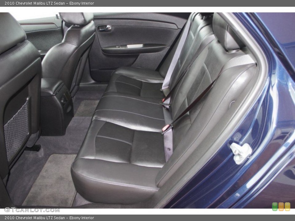 Ebony Interior Rear Seat for the 2010 Chevrolet Malibu LTZ Sedan #82772634