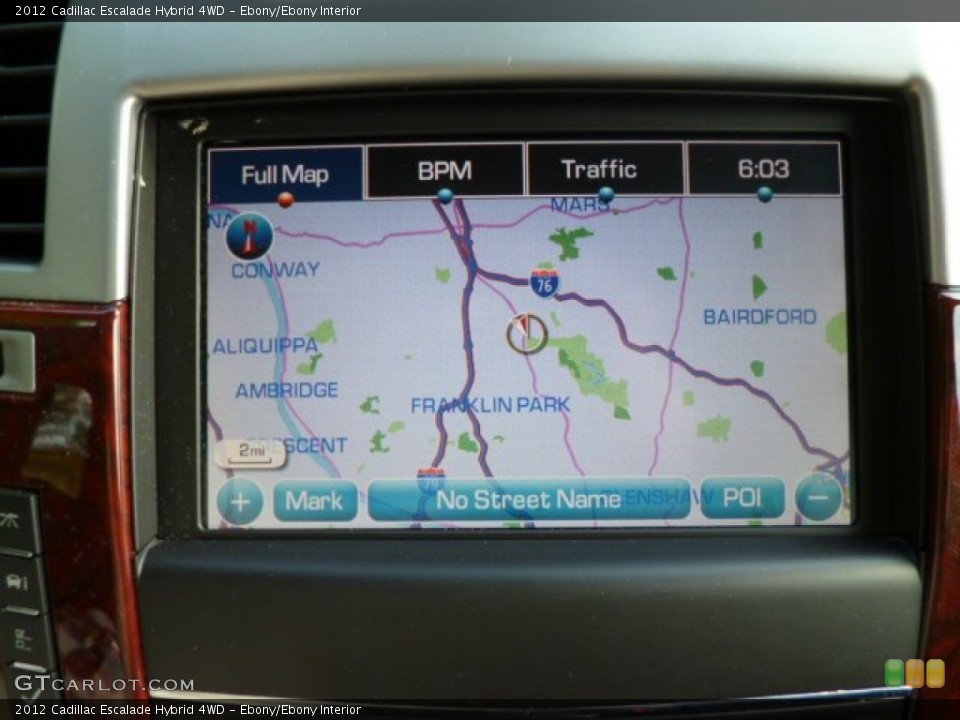 Ebony/Ebony Interior Navigation for the 2012 Cadillac Escalade Hybrid 4WD #82772660