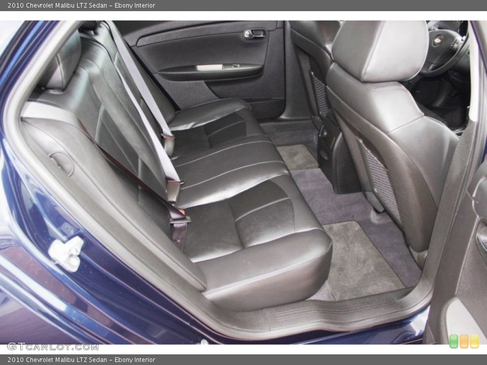 Ebony Interior Rear Seat for the 2010 Chevrolet Malibu LTZ Sedan #82772696