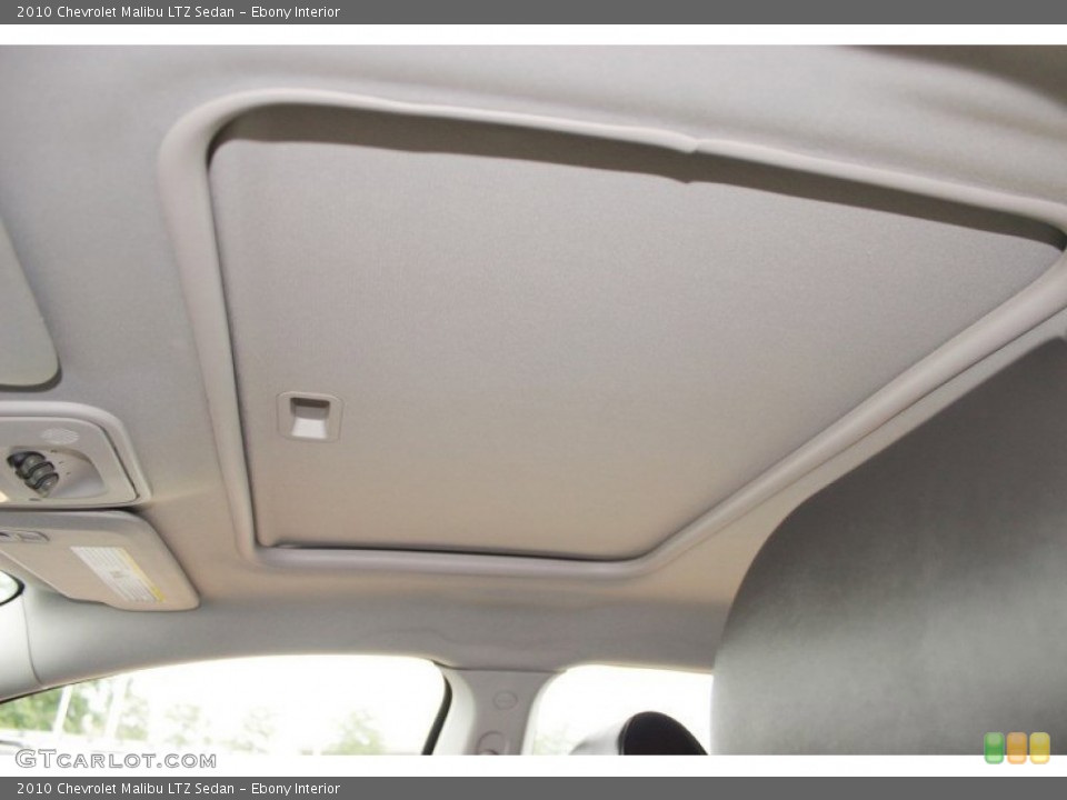 Ebony Interior Sunroof for the 2010 Chevrolet Malibu LTZ Sedan #82772834