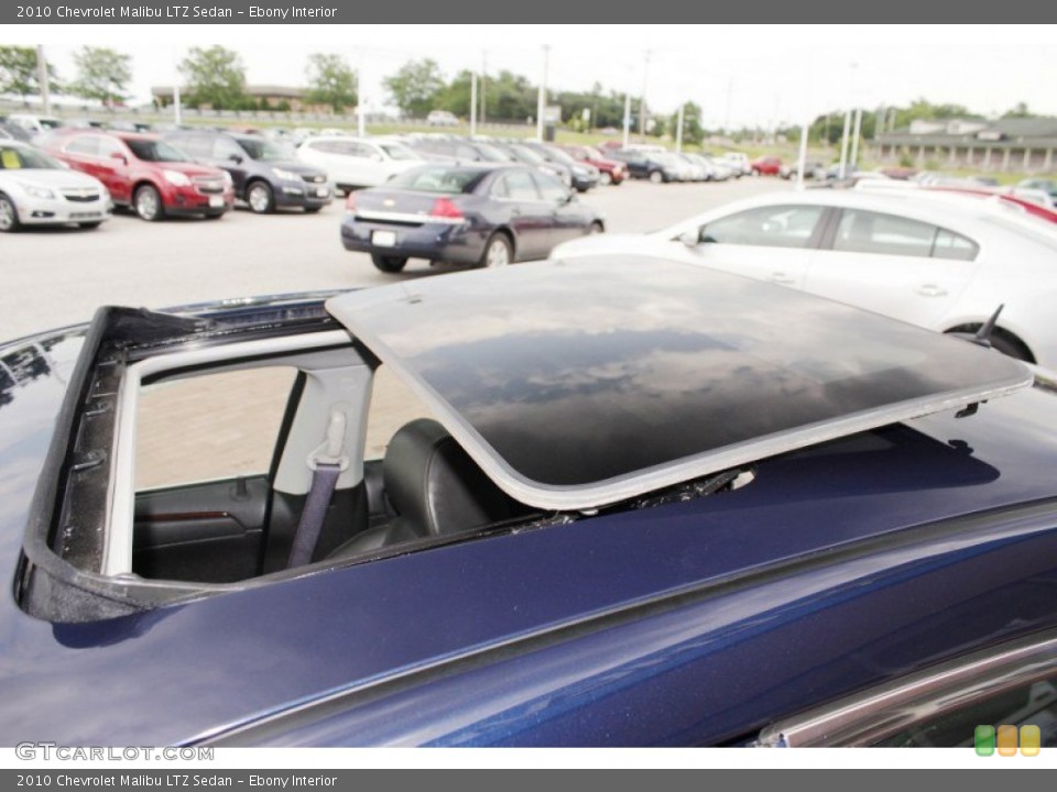 Ebony Interior Sunroof for the 2010 Chevrolet Malibu LTZ Sedan #82772867