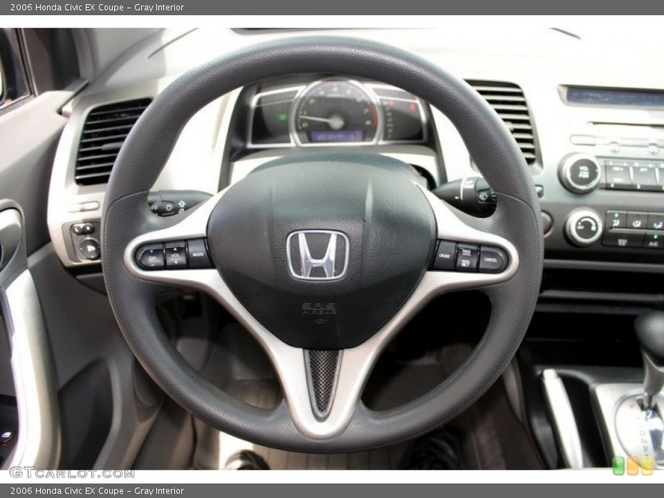 Gray Interior Steering Wheel for the 2006 Honda Civic EX Coupe #82773507