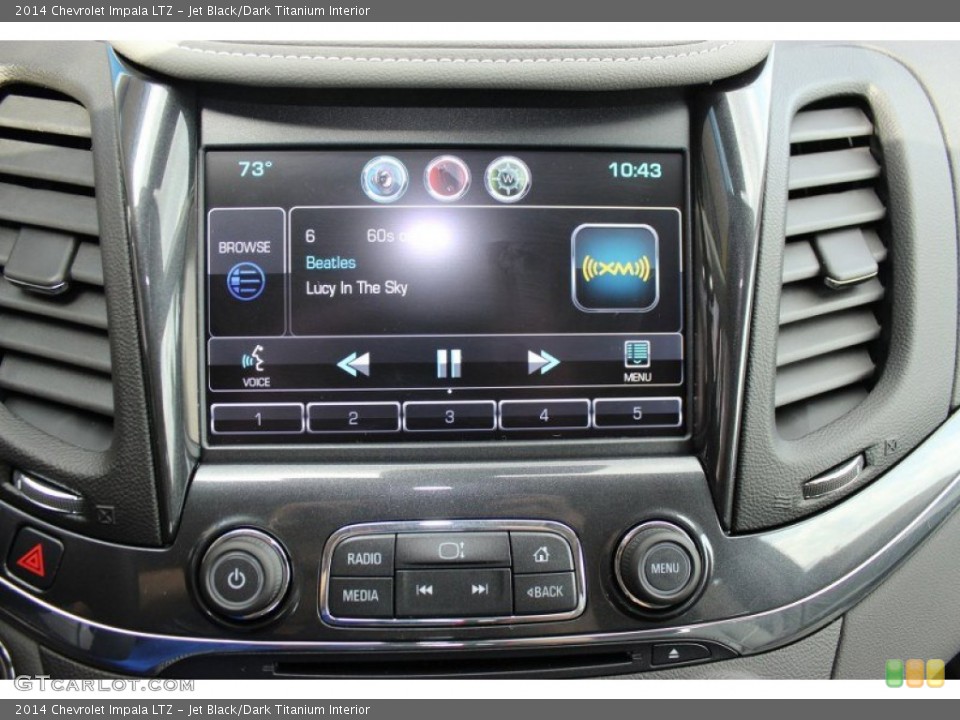 Jet Black/Dark Titanium Interior Controls for the 2014 Chevrolet Impala LTZ #82774439