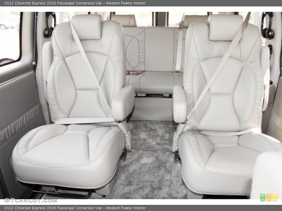 Medium Pewter Interior Rear Seat for the 2012 Chevrolet Express 1500 Passenger Conversion Van #82775446