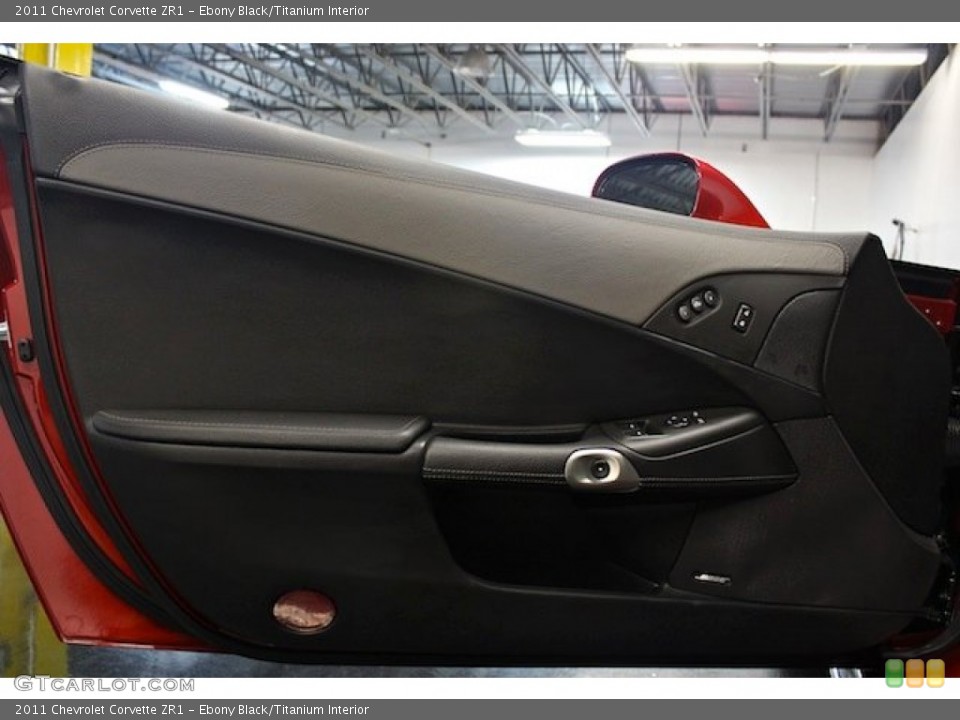 Ebony Black/Titanium Interior Door Panel for the 2011 Chevrolet Corvette ZR1 #82775595